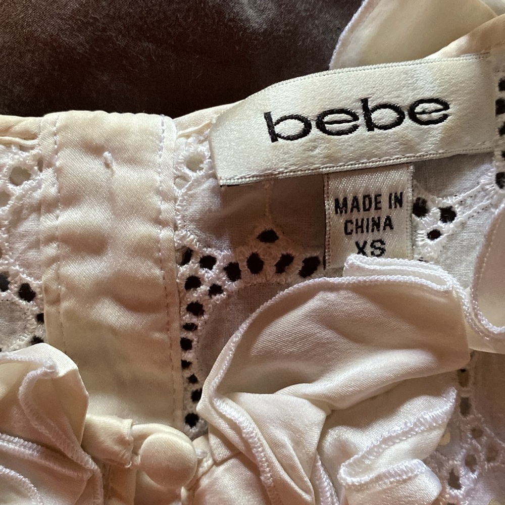 Vintage Bebe 100% Silk top ( good condition)XS - Picture 4 of 6